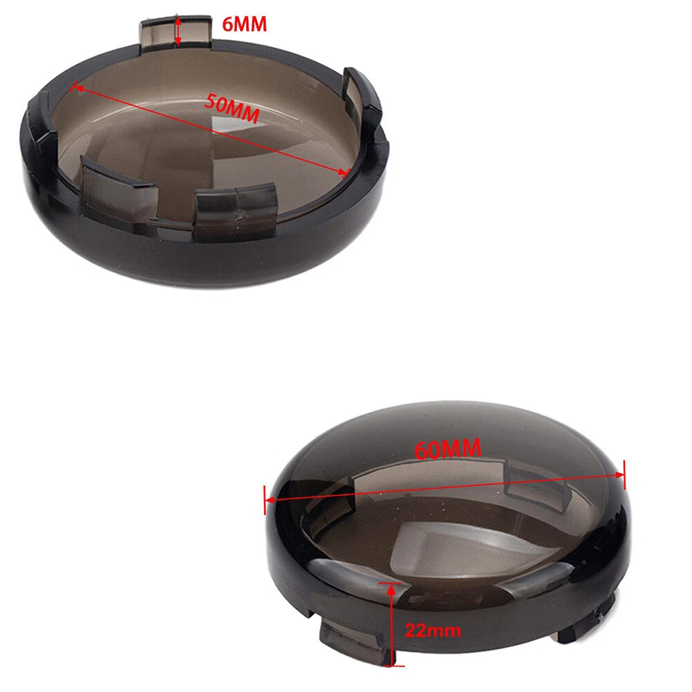 4pcs Smoked Turn Signal Lights Lens Covers For Harley Touring Electra Road Glide