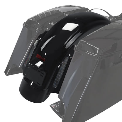 Black Rear Fender LED System Fit For Harley CVO Touring Electra Road Glide 09-13