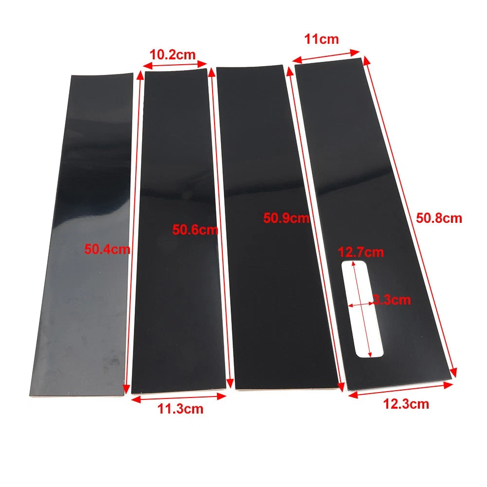 Pillar Posts Door Window Cover Trim Kit For Ford F150 F-150 2015-22 Gloss Black