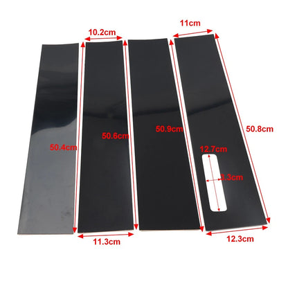 Pillar Posts Door Window Cover Trim Kit For Ford F150 F-150 2015-22 Gloss Black