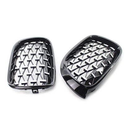 Fit BMW X3 F25 /X4 F26 2014-2017 Diamond Meteor Latest Style Front Kidney Grille