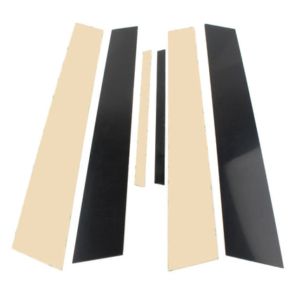 6pc Door Trim Cover Kit  Black Pillar Posts For Honda Civic 2006-2011 (4dr)