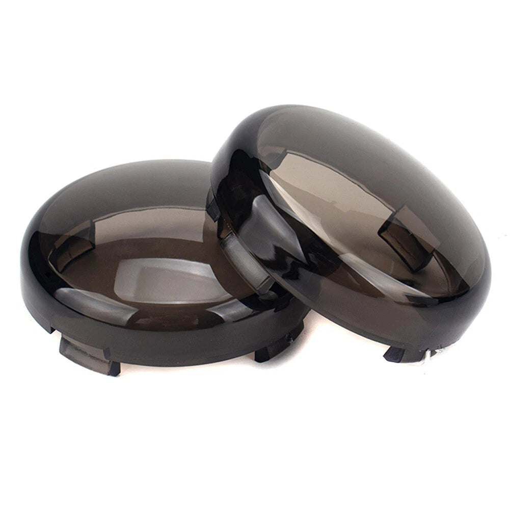 4pcs Smoked Turn Signal Lights Lens Covers For Harley Touring Electra Road Glide