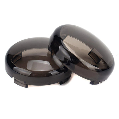 4pcs Smoked Turn Signal Lights Lens Covers For Harley Touring Electra Road Glide