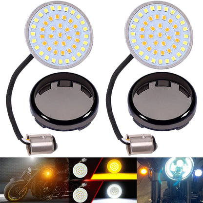 1157 LED Bullet Turn Signal Light Smoke Lens for Harley Touring CVO Softail Dyna