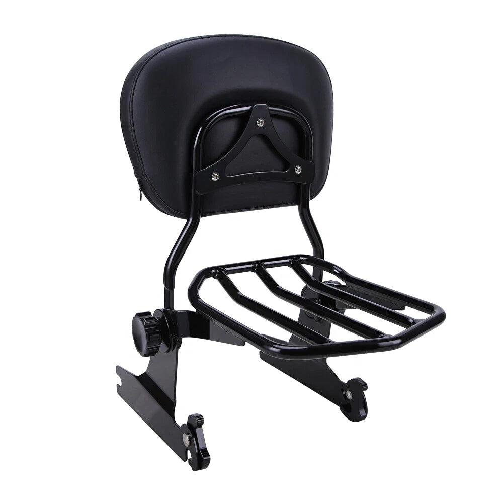 Quick Detachable Sissy Bar Passenger Backrest & Luggage Rack for Harley Softail