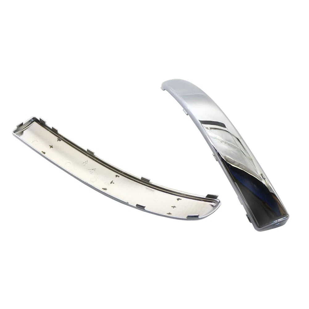 Front Bumper Moulding Trim Cover Left & Right Set Fit FIAT 500 2007-2015 Chrome