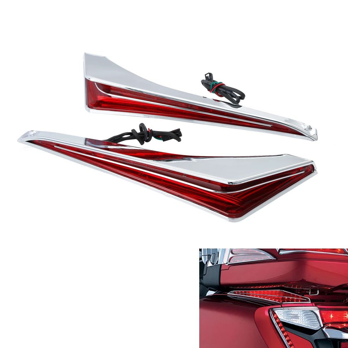 Fender Tip Accent Vertical Under Brake Turn Light For Honda GL1800 F6B 2012-2017