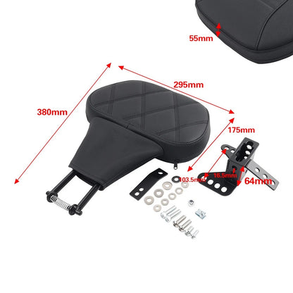 Adjustable Driver Rider Backrest Pad For Harley Touring Glide Road King 1988-08