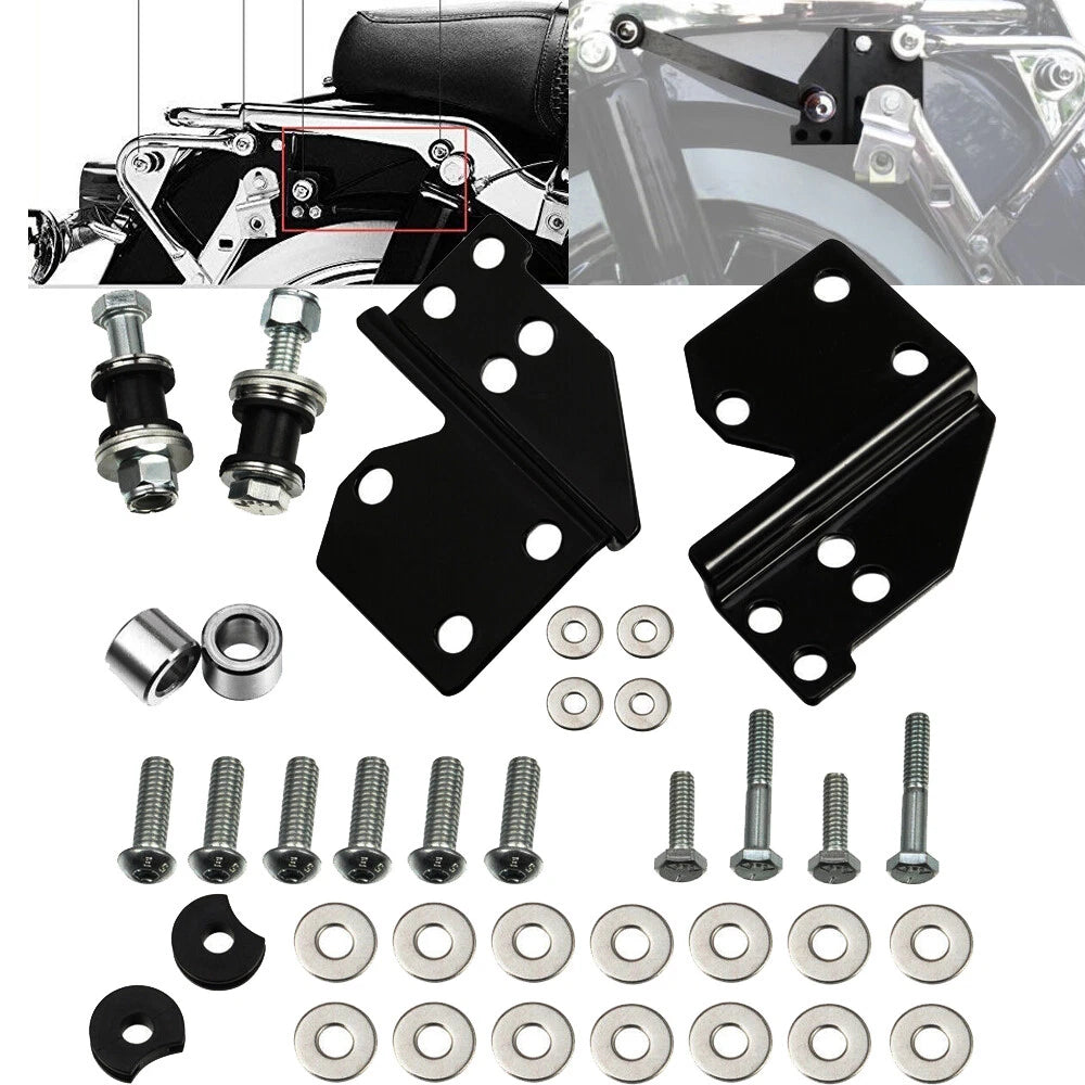 Chrome Front Rear Docking Hardware Kit For Harley Touring Road King Glide 97-08