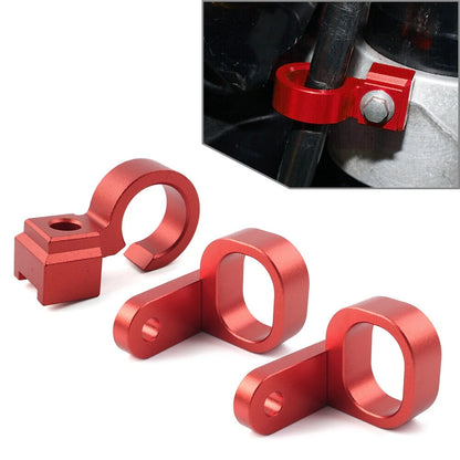 3PCS Front & Rear Brake Hose Line Clamp Fit For Suzuki DRZ400SM 2005-2024 Red