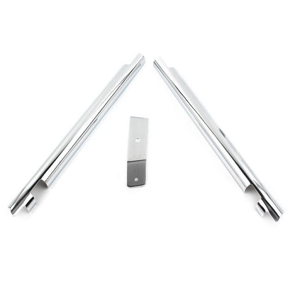 Pair Chrome Down Tube Frame Covers Accent Trim For Harley Softail Twin Cam 00-06
