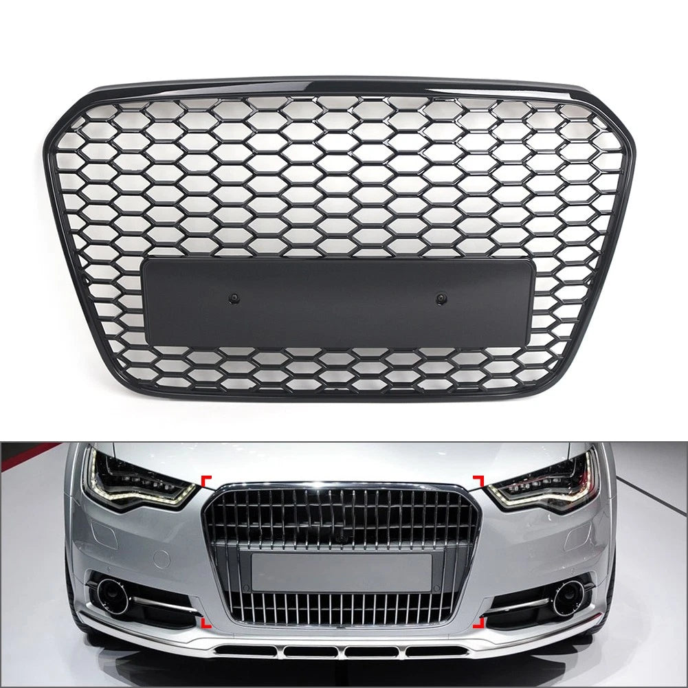 US Front Bumper Radiator Grille Mesh Grill For Audi A6 S6 C7 US EU2012-2015