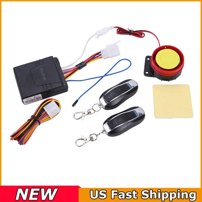 Motorcycle Scooter ATV Security Alarm System Anti-theft Remote Control Start