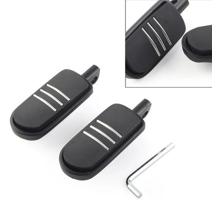 US 2pcs 32mm 1.25" Male Foot pegs Footrest Pedal For Harley Iron XL 883 Black