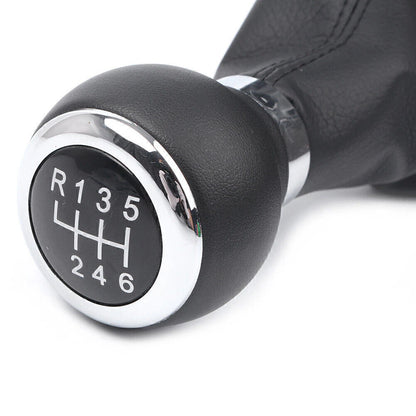 Manual Gear Shift Knob 6-Speed w/ Boot Cover Stick Lever Gaiter for VW Passat B6
