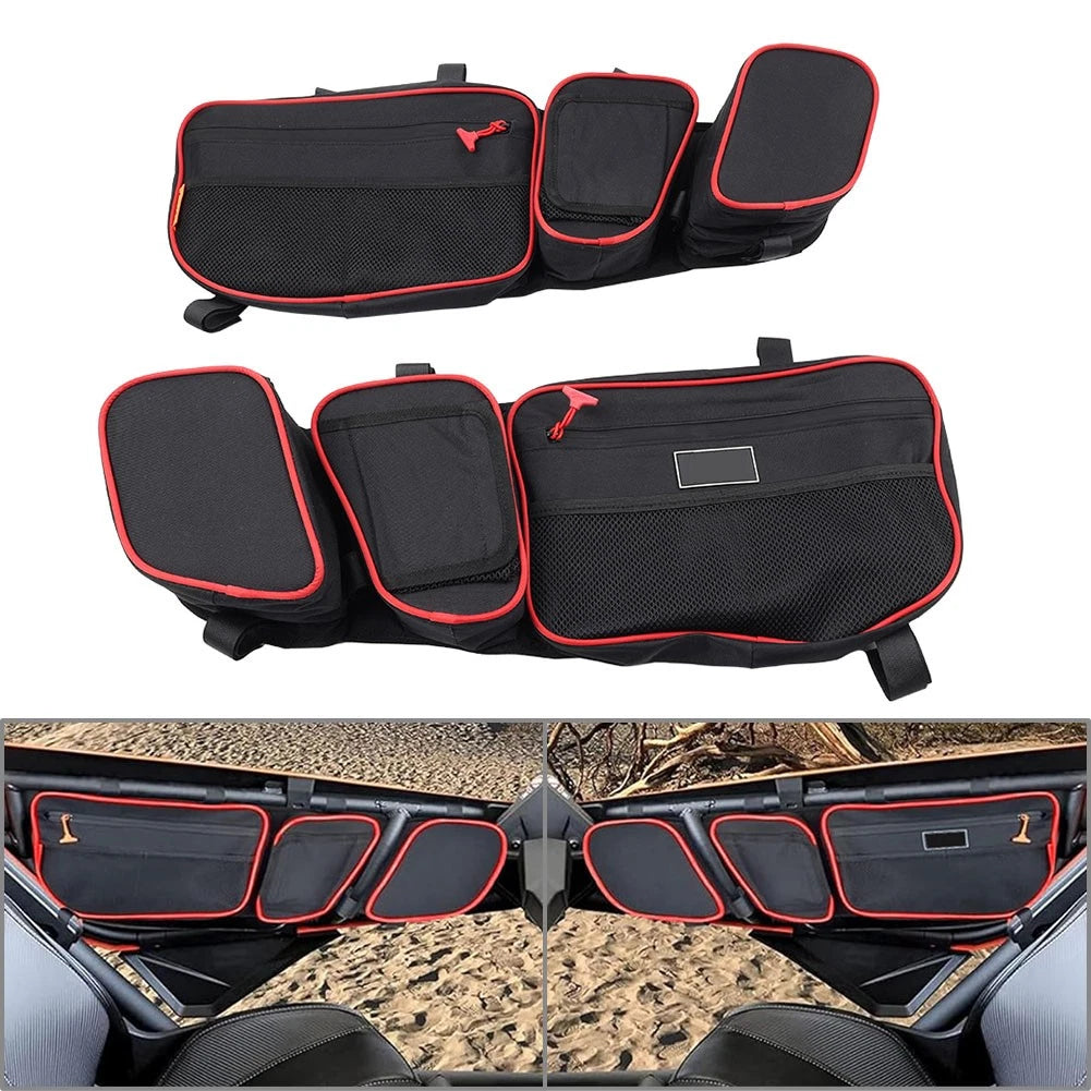 US For Can Am Maverick X3 Turbo 2017-24 Front Side Door Storage Bags W/ Knee Pad