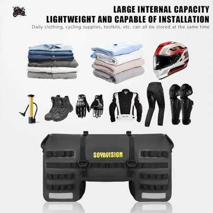 Duffel Bag 50 Litre Waterproof Motorbike Motorcycle Tail Bags Travel Luggage