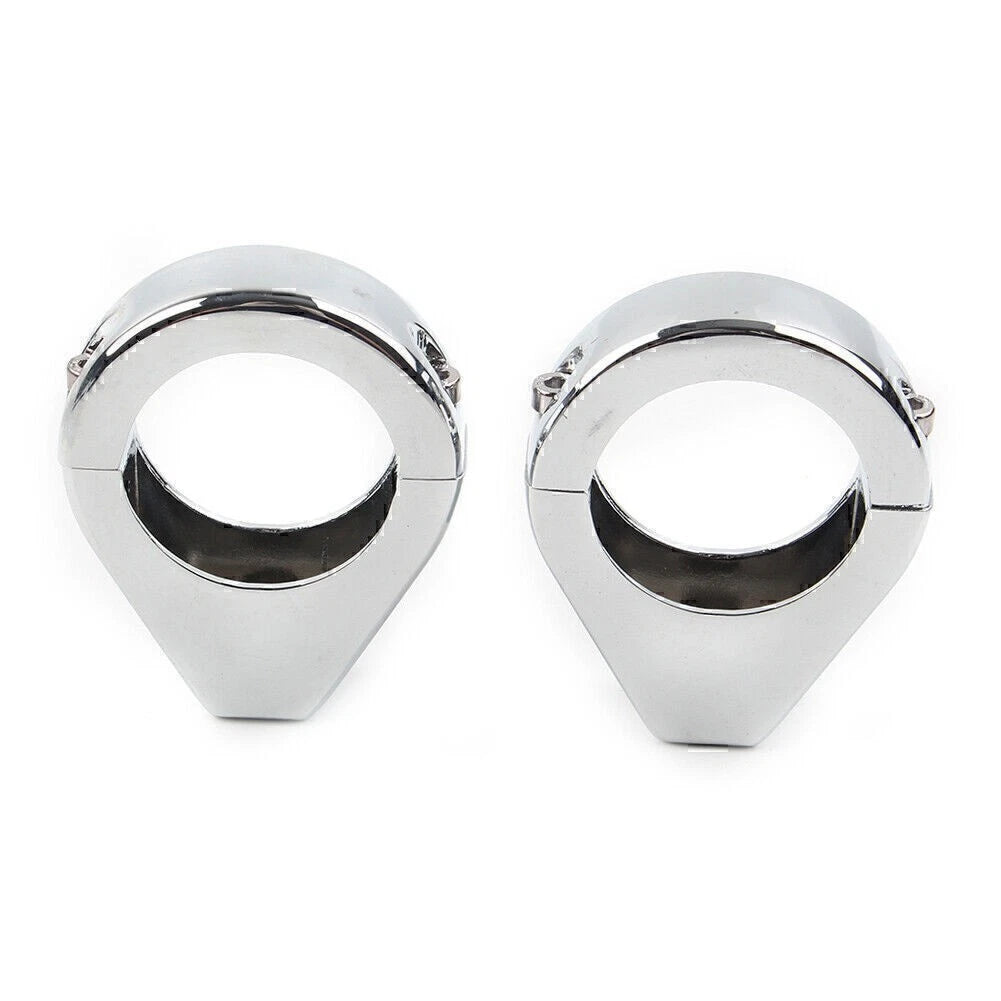 39mm Moto Mount Headlight Bracket Fork Clamp Turn Signal Clamp Chrome Universal