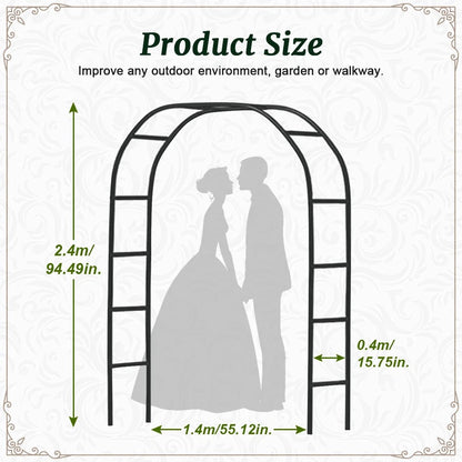 2x Wedding Arch Metal Garden Arch Garden Arbor Trellis For Climbing Plants