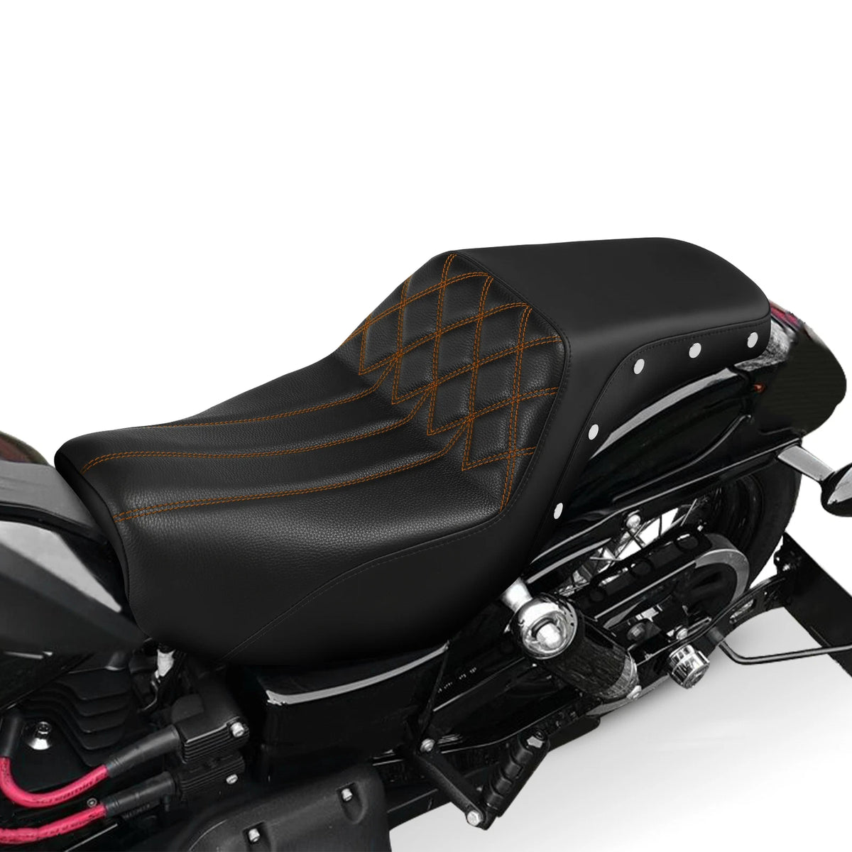 Driver Passenger Seat Fit For Harley Dyna Super Glide Fat Bob 2006-2017 US Black
