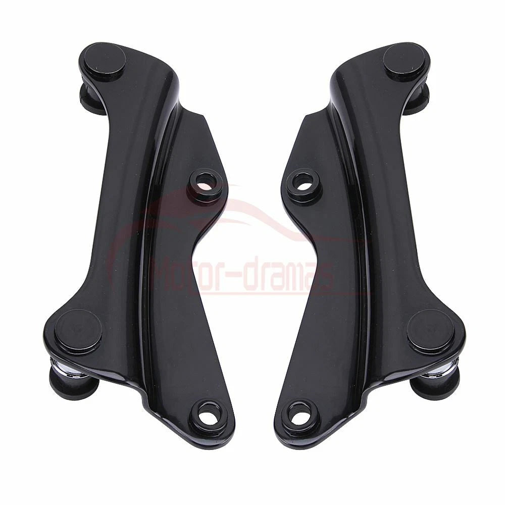 Black 4 Points Docking Hardware Kit Cover Fit for Harley Touring FLHR FLHX 14-20