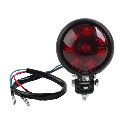 1x Black Motor LED Rear Stop Brake Tail Light Lamp For Cafe Racer Bobber Chopper