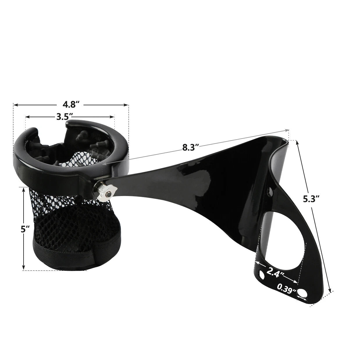 Rear Drink Cup Holder Passenger Fit For Harley Touring Street Road Glide 2014-Up