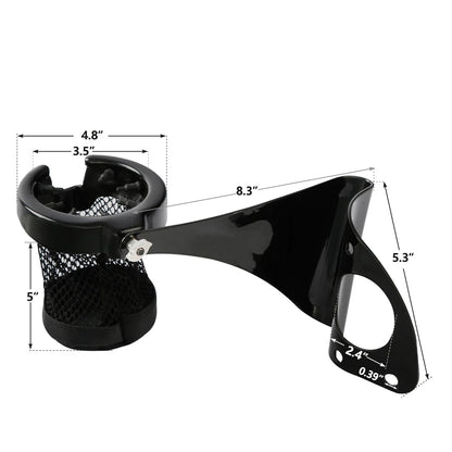 Rear Drink Cup Holder Passenger Fit For Harley Touring Street Road Glide 2014-Up
