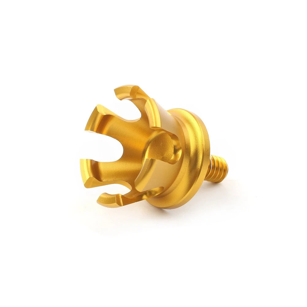 Imperial Crown Style Rear Seat Bolt Tab Screw Mount Aluminum For Harley 96+ Gold