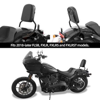 Sissy Bar Backrest Pad &Docking Hardware For Harley FXLR FXLRS FLSB 18-25 Black