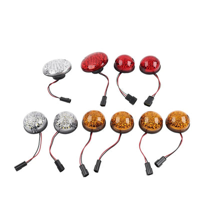 10Pcs Upgrade Round Led Indicator Light Lamp Kit For Land Rover Defender 1990-16