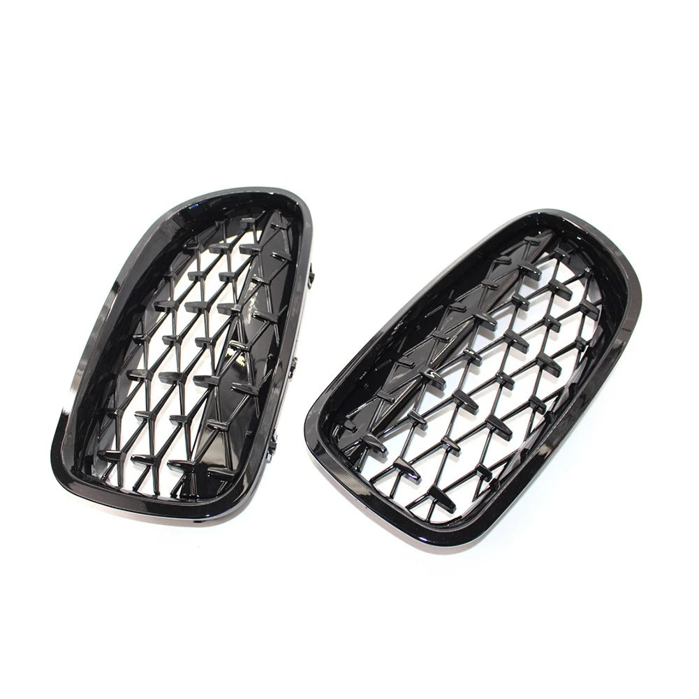 Front Kidney Grill Diamond Grille For BMW 5 Series F18 F10 2010-2017