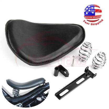 Black Motorcycle Solo Seat Springs For Harley Yamaha Honda Suzuki Bobber Chopper