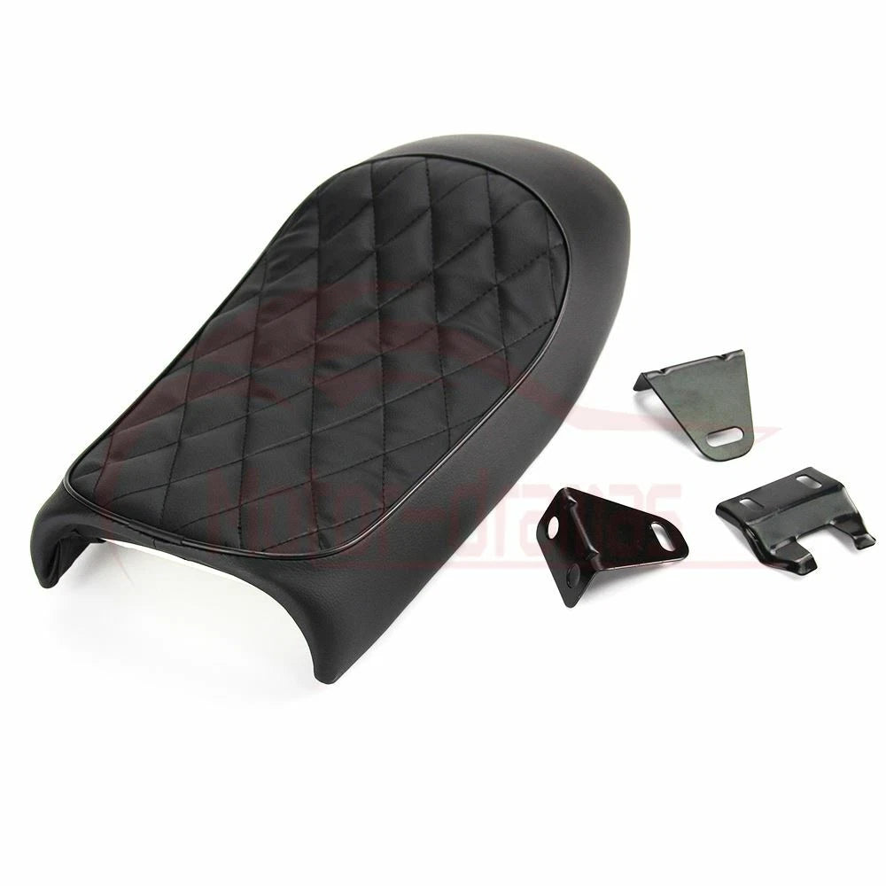 Universal Motorcycle Cafe Racer Seat Flat Brat Saddle For Honda Suzuki Yamaha