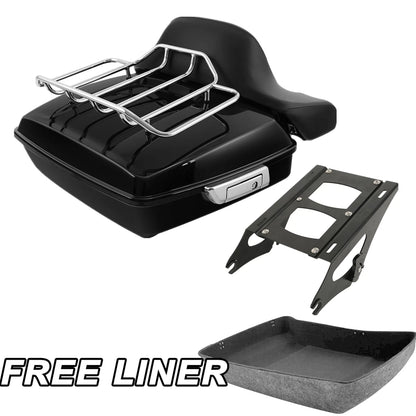 Chopped Trunk Backrest Mount Rack Fit For Harley Road Glide King 14-Up