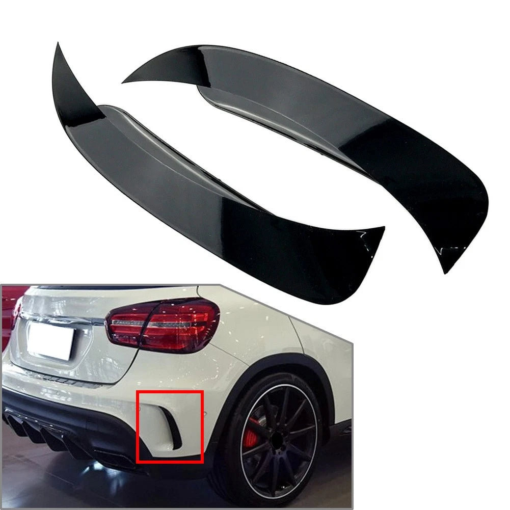 Rear Bumper Splitter Canard Air Vent Trim For Mercedes Benz GLA-Class X156 13-20