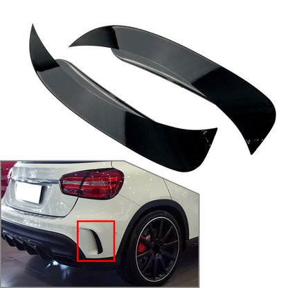Rear Bumper Splitter Canard Air Vent Trim For Mercedes Benz GLA-Class X156 13-20