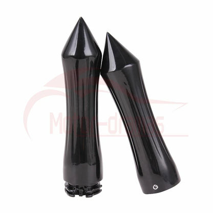 Black 1" 25mm Spike Motorcycle Handle Bar Hand Grips for Harley Cruiser Chopper