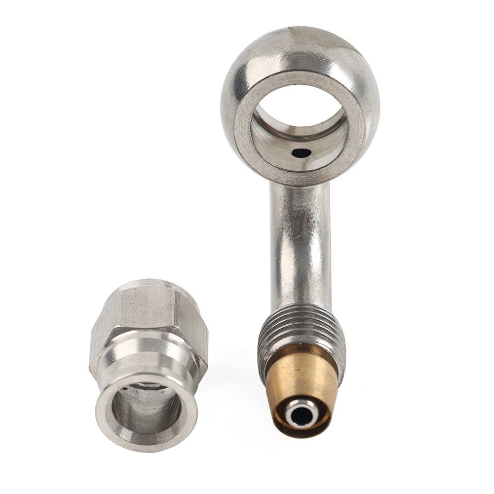 Stainless Steel 10.2mm 3/8 Eye Banjo Hose Ends AN-3 90 Degree Brake Motorcycle