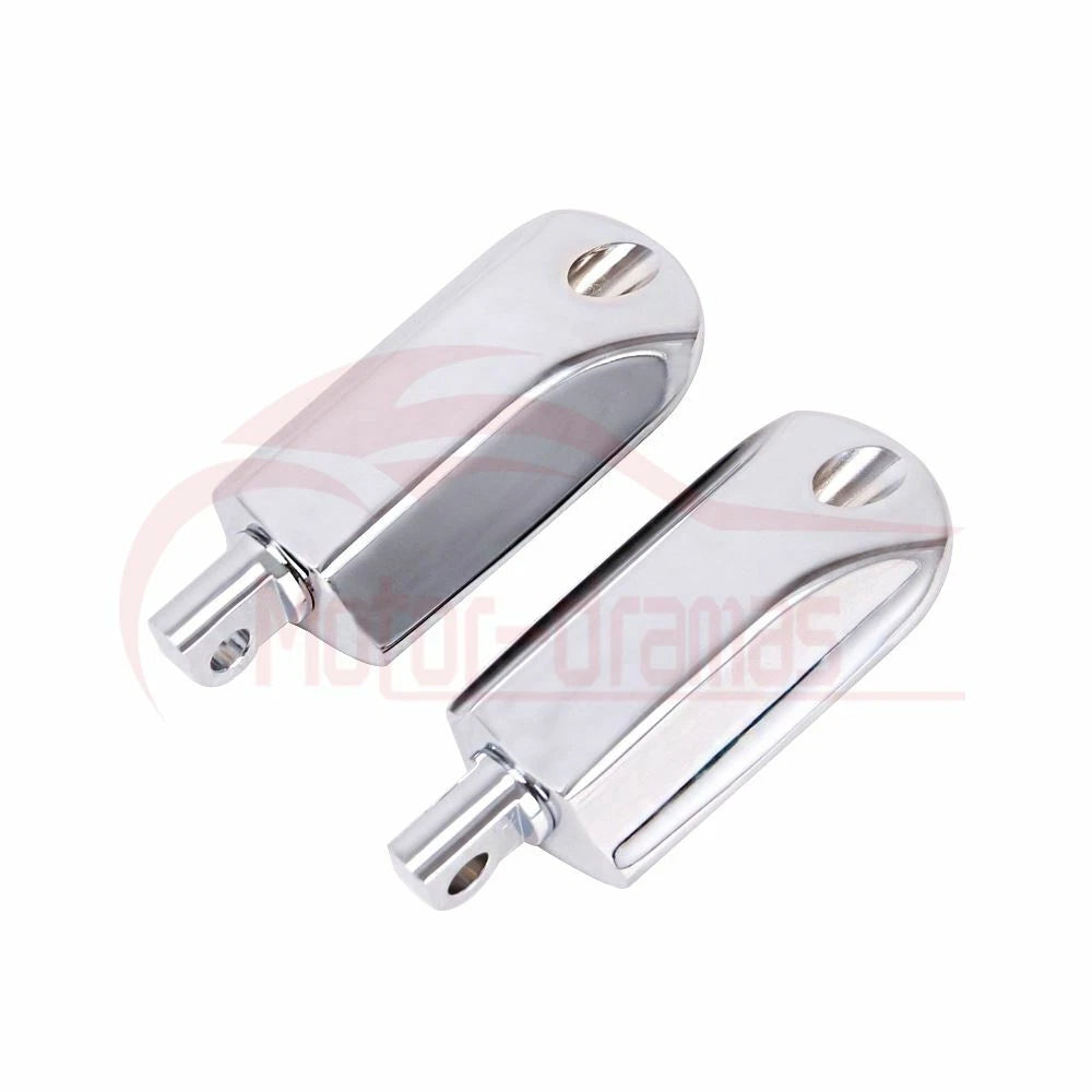 Chrome Male Mount Foot Pegs Footrests For Harley Touring  Softail Fatboy Dyna US