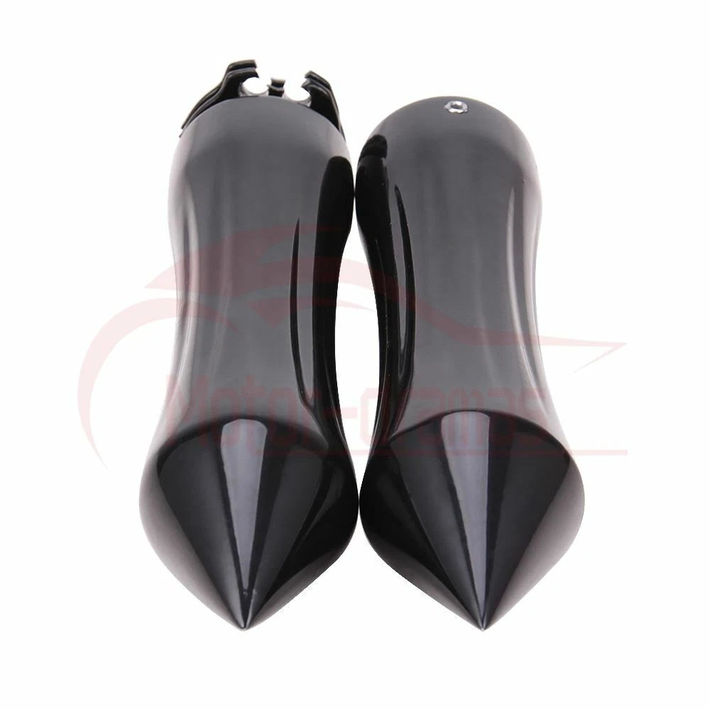 Black 1" 25mm Spike Motorcycle Handle Bar Hand Grips for Harley Cruiser Chopper