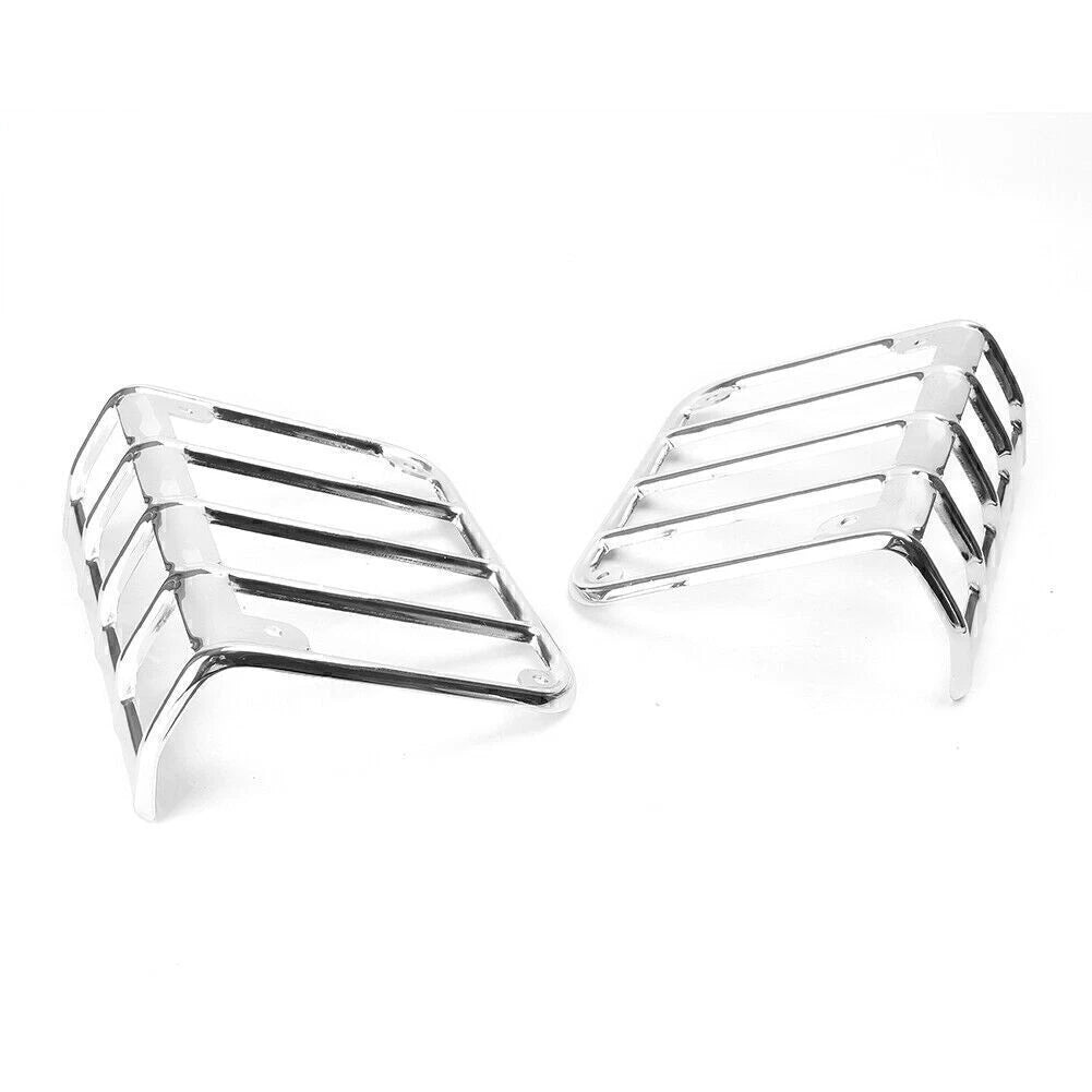2x Steel Tail Light Cover Protector for JEEP WRANGLER JK 2007 -2016 Chrome Metal