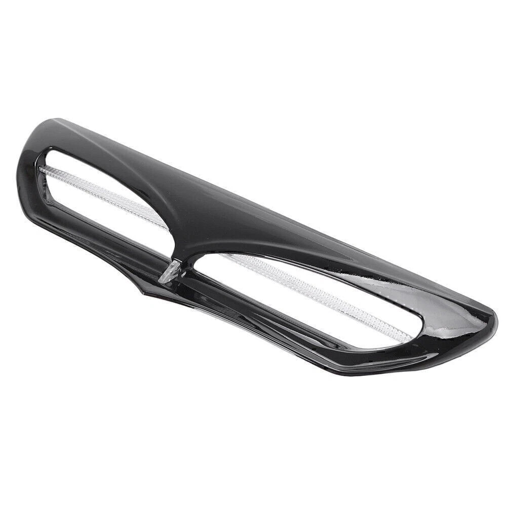 1x Black Batwing Fairing Bent Trim Accent w/ LED Lights Cover Fit Harley Touring