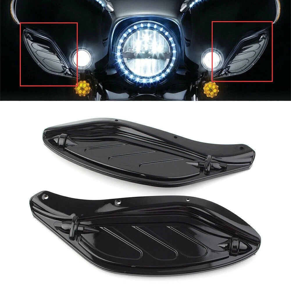 Side Wing Windshield Air Deflector Fit Harley Touring FLHR FLHT CVO 96-13 ab
