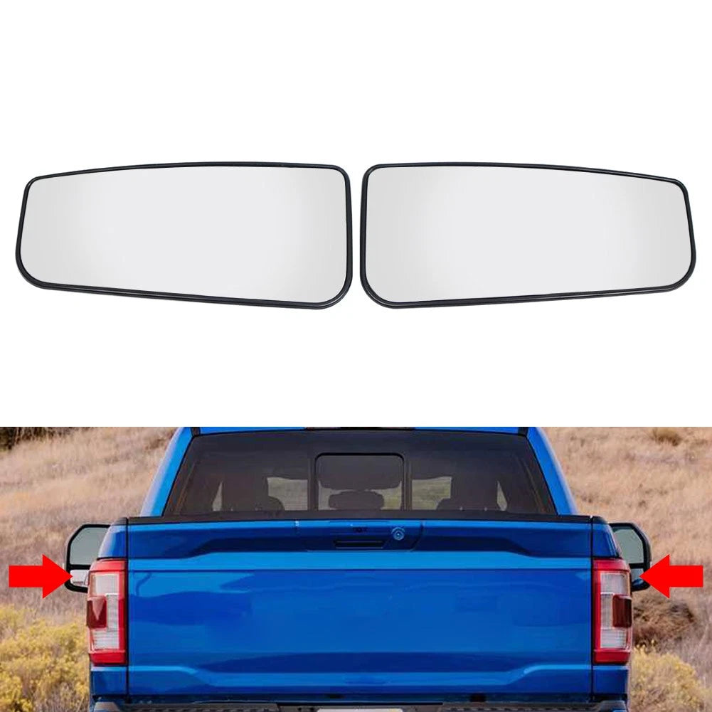 1 Pair Towing Mirror Glass Lower Mirror Glass For Ford F150 F250 F350 F450 F550