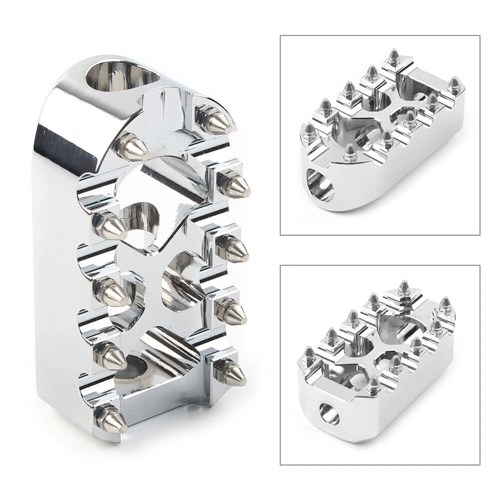 Anti-Skid Gear Brake Shift Peg Pedals MX Style Universal Chrome For Harley USA