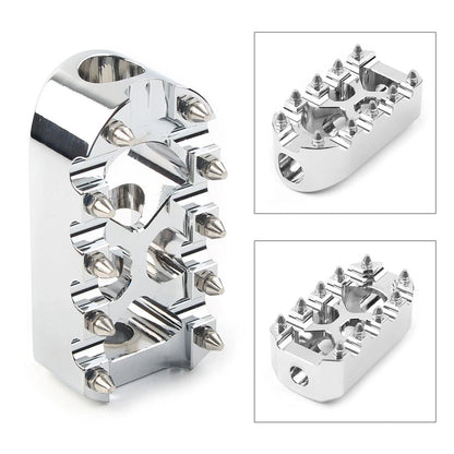 Anti-Skid Gear Brake Shift Peg Pedals MX Style Universal Chrome For Harley USA