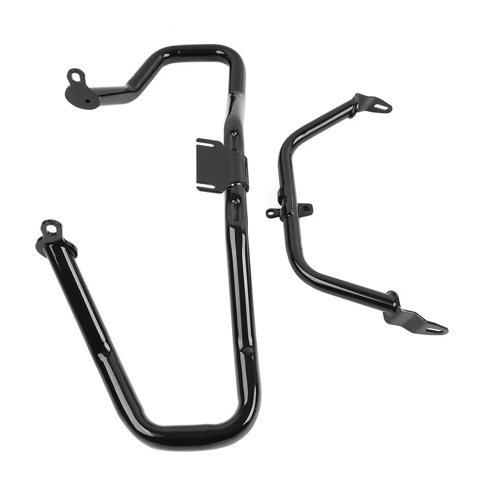 Glossy Black Steel Engine Guard Crash Bar For Harley Road Glide FLTRX 2015-2023