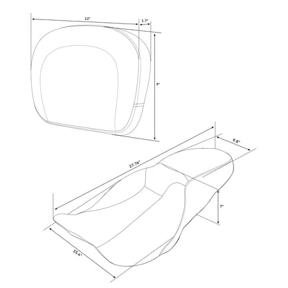 Driver Passenger Seat & Backrest Pad For Harley Touring Road King Glide 09-23 22